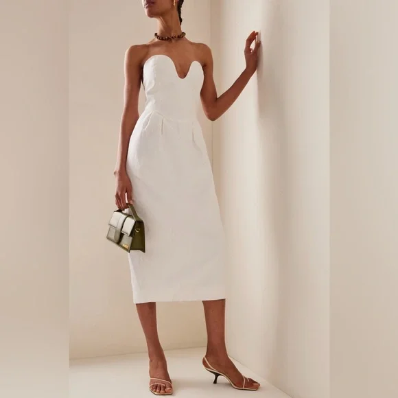 🌺🎉HP🎉🌺 NWT Mara Hoffman Isla Midi Dress White - Picture 5 of 16